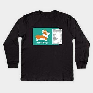 Welsh Corgi Dog Kids Long Sleeve T-Shirt